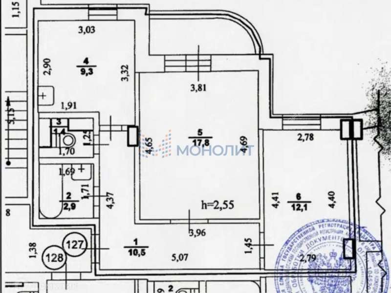 двухкомнатная квартира на улице Родионова дом 167 к1