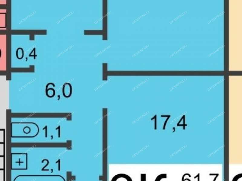 трёхкомнатная квартира на улице Дьяконова дом 35