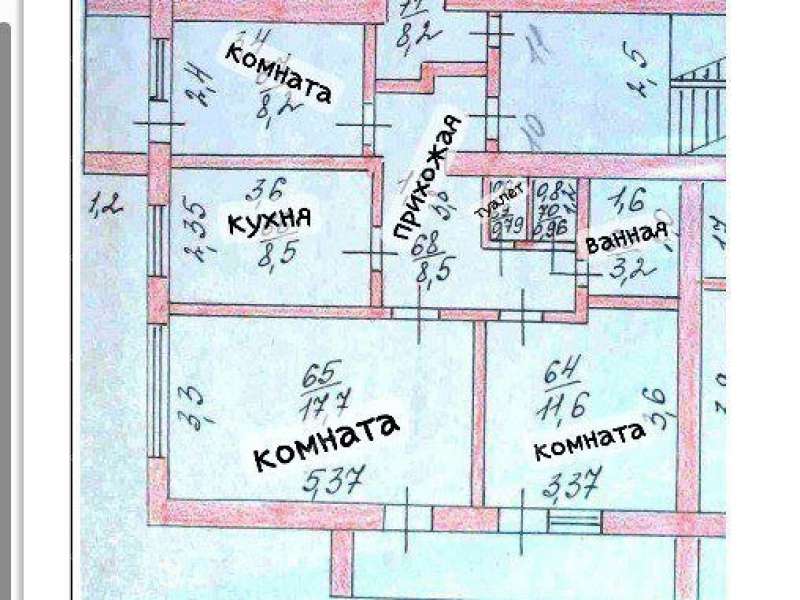 трёхкомнатная квартира на улице 1 Мая дом 8 город Семёнов