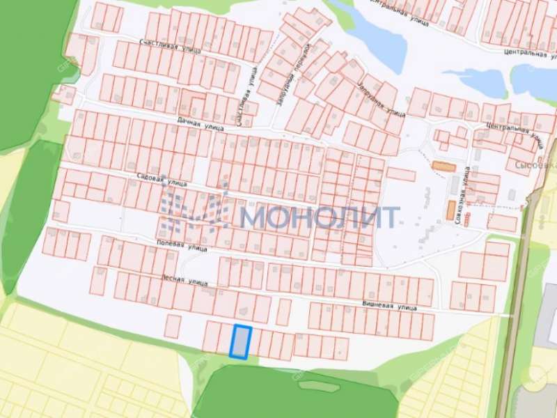 земельный участок 25 соток Лесная улица деревня Сысоевка