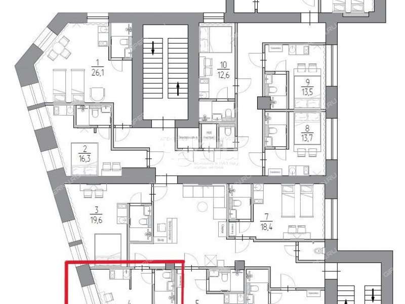 однокомнатная квартира на Алексеевской улице дом 24/27