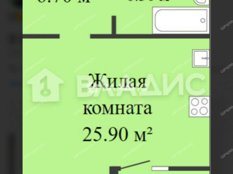 однокомнатная квартира на проспекте Гагарина дом 144