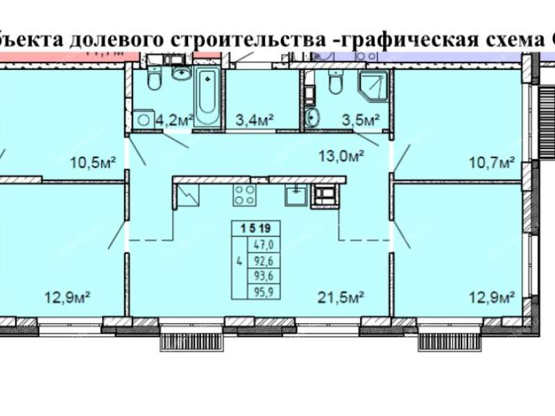 четырёхкомнатная квартира на улице Белинского