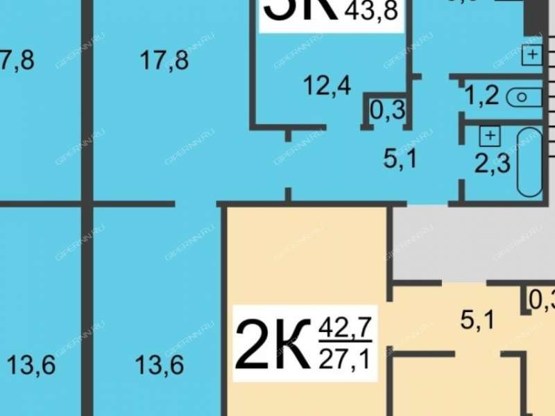 трёхкомнатная квартира на Комсомольской улице дом 19