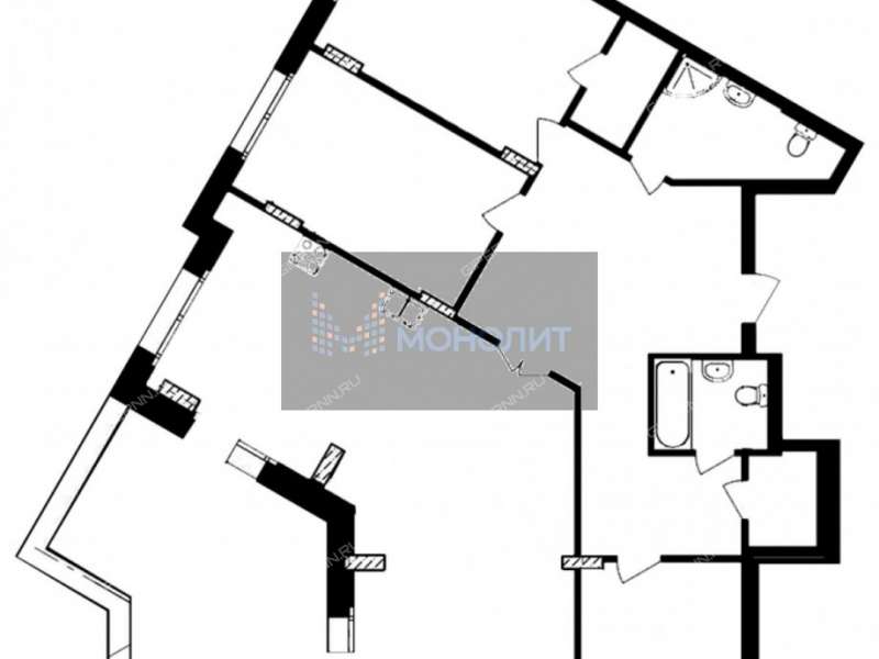 однокомнатная квартира на улице Владимира Высоцкого дом 1