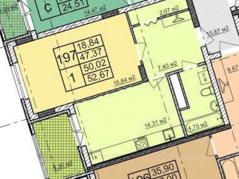 однокомнатная квартира в новостройке на улице Ванеева дом 40А