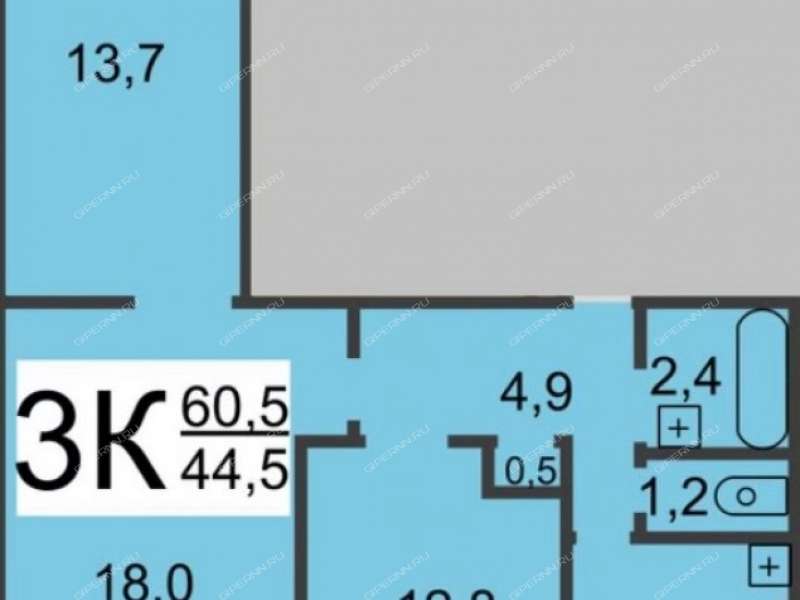 трёхкомнатная квартира на Ковалихинской улице дом 97А
