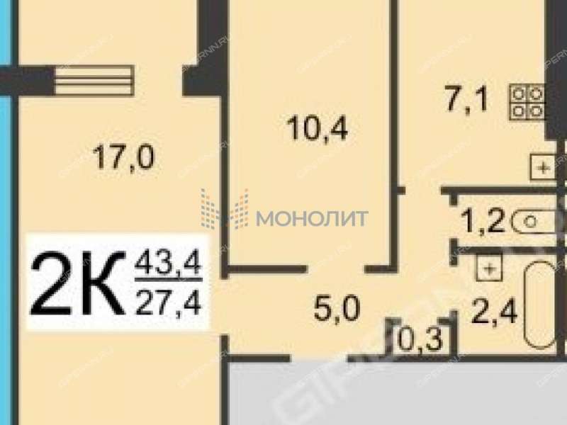двухкомнатная квартира на Пятигорской улице дом 16