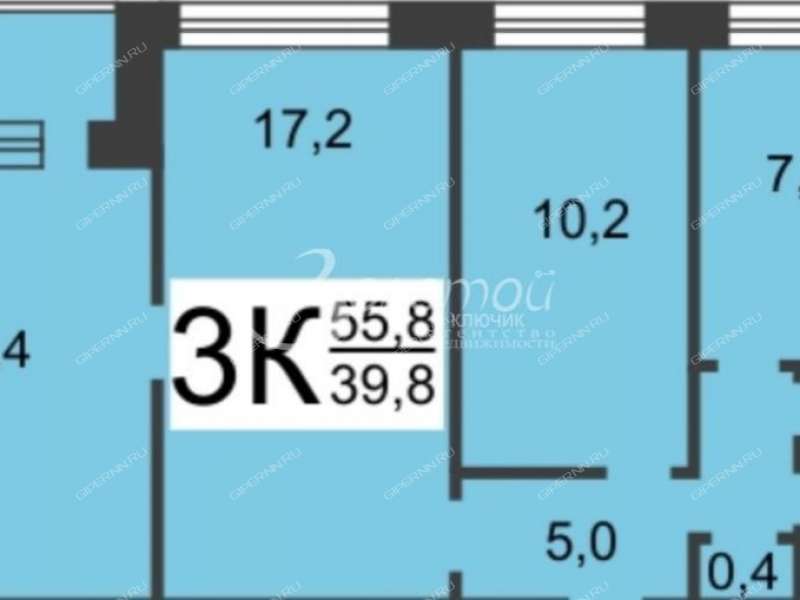 трёхкомнатная квартира на Комсомольской площади дом 10 к2