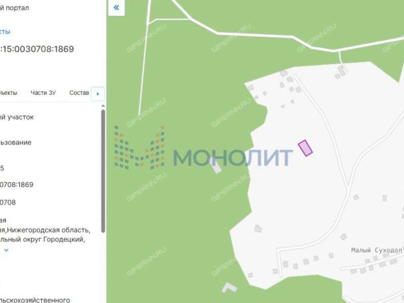 земельный участок под сельхоз назначение в Городецком районе Нижегородской области