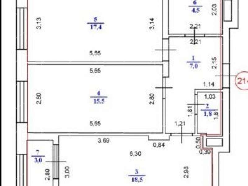 двухкомнатная квартира на улице Родионова дом 31