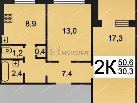 2-komnatnaya-ul-nadezhdy-suslovoy-d-20 фото